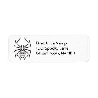 tribal spider design label