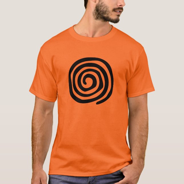 Tribal spiral petroglyph tribal art T-Shirt (Front)