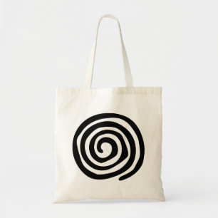 Tribal spiral petroglyph tribal art tote bag