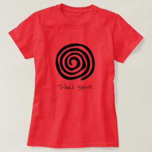 Tribal Spirit slogan spiral petroglyph tribal art T-Shirt