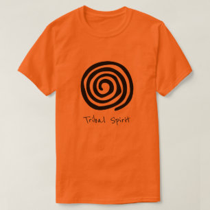 Tribal Spirit slogan spiral petroglyph tribal art T-Shirt