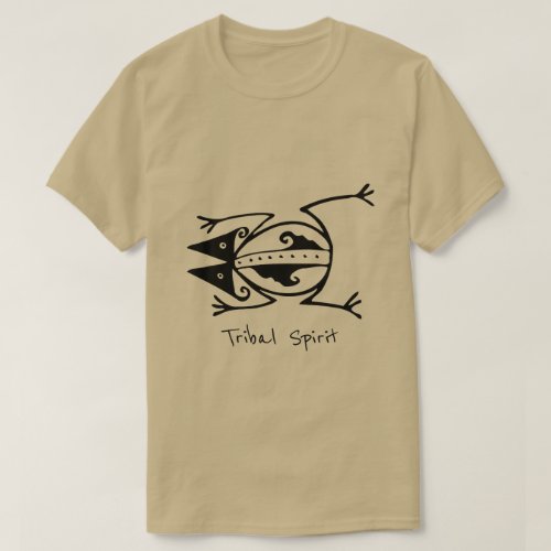 Tribal Spirit slogan Tribal frog animal art T_Shirt