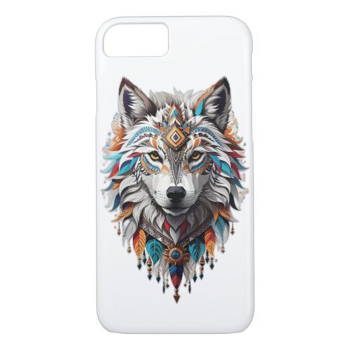 Tribal spirit wolf logo iPhone 87 case