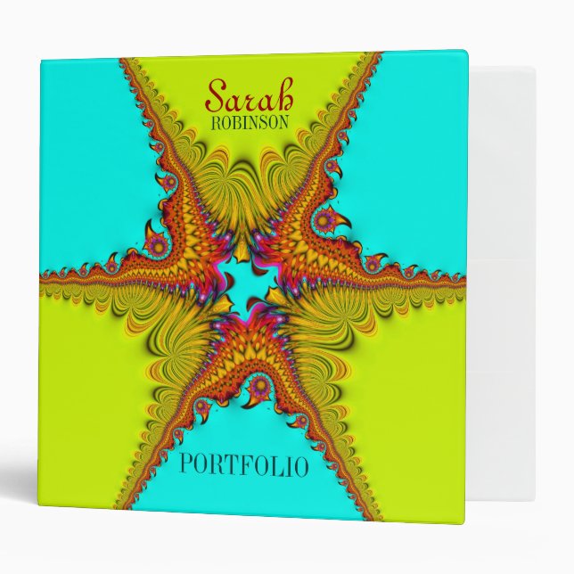 Tribal Starfish Digital Lace Portfolio Binder (Front/Inside)