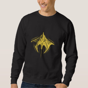 Tribal Stingray Manta Ray Hawaiian Polynesian Dive Sweatshirt