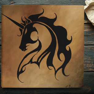 Tribal Stone Unicorn 3 Ring Binder