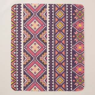 Tribal striped, geometric seamless pattern. sherpa blanket