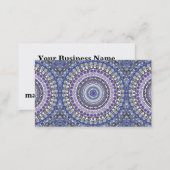 Tribal Style Mandala in Purple and Blue Business Card (Front/Back)