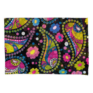 Tribal style paisley, seamless ethnic pattern. pillow case