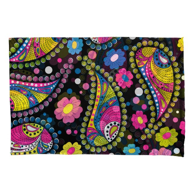 Tribal style paisley, seamless ethnic pattern. pillow case (Front)
