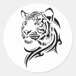 majestätischer Tiger Wald 3D-Look Durchbruch Wandtattoo Aufkleber-Sticker 