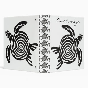 Tribal Style Turtle Thunder_Cove 3 Ring Binder