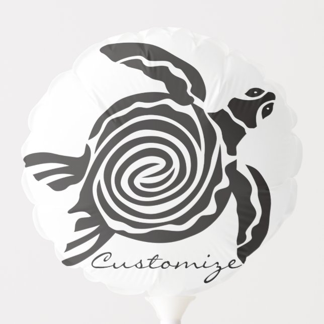 Tribal Style Turtle Thunder_Cove Balloon (Front)