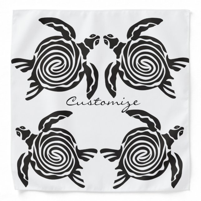 Tribal Style Turtle Thunder_Cove Bandana (Front)
