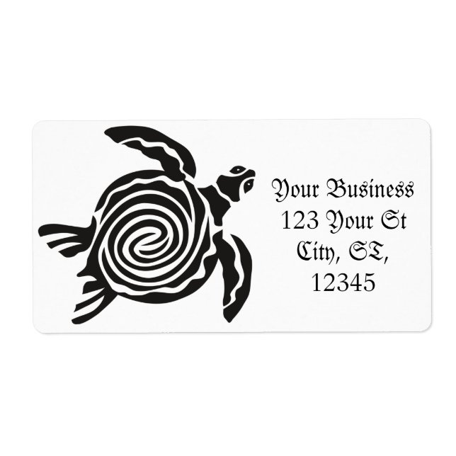Tribal Style Turtle Thunder_Cove Label (Front)