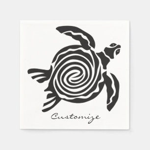 Tribal Style Turtle Thunder_Cove Napkins