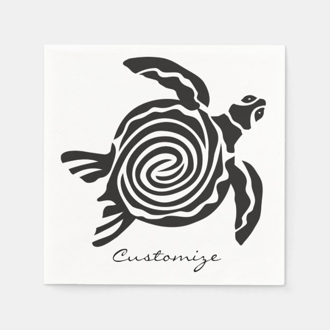 Tribal Style Turtle Thunder_Cove Napkins (Front)