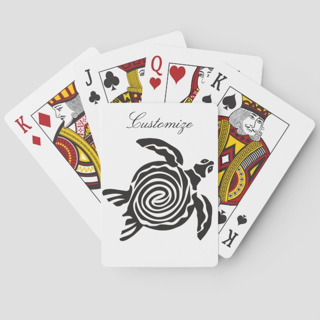Tribal Style Turtle Thunder_Cove Poker Cards (Back)