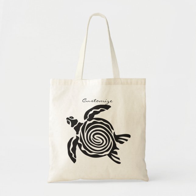 Tribal Style Turtle Thunder_Cove Tote Bag (Front)