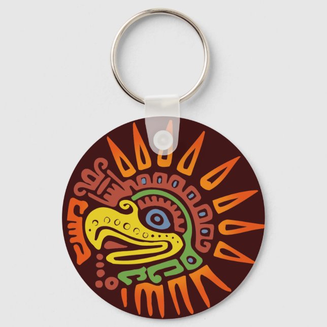 Tribal Sun Eagle Keychain (Front)