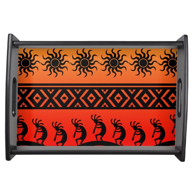 Tribal Sun Kokopelli Southwestern Serving Tray (Front)