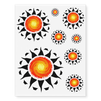 Tribal Sun Multiple Temporary Tattoos