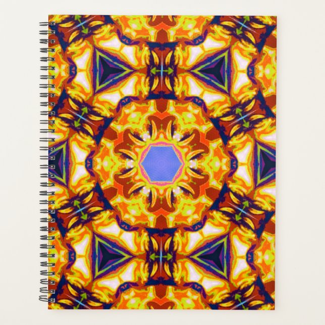  Tribal Sun Portal Sun Gold 8.5"X11" Spiral Bound Planner (Front)