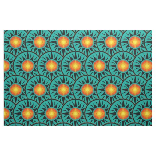 Tribal Sun Repeating Overlap Fabric