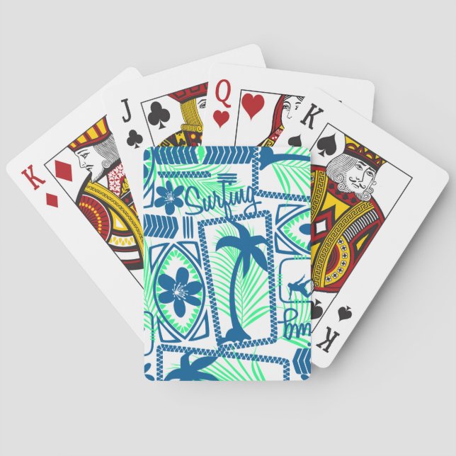 Tribal surfing poker cards (Back)