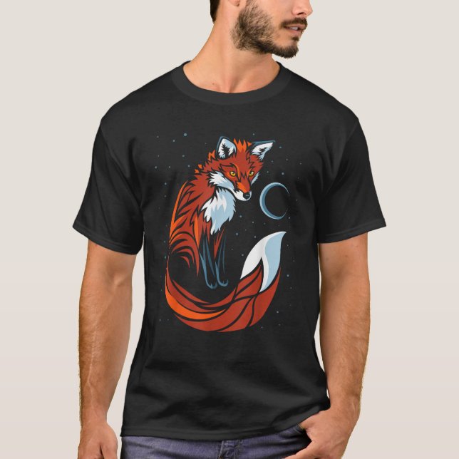 Tribal tail fox  graphic design  T-Shirt (Front)