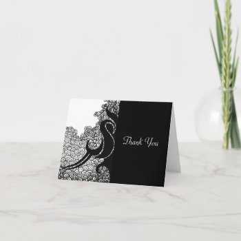 Tribal Tatto And Swirls Thank You Card by oddlotpaperie at Zazzle