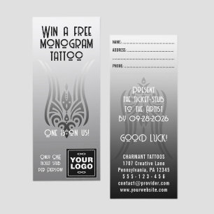 Tribal Tattoo - abstract tulip gradient Raffle Tickets