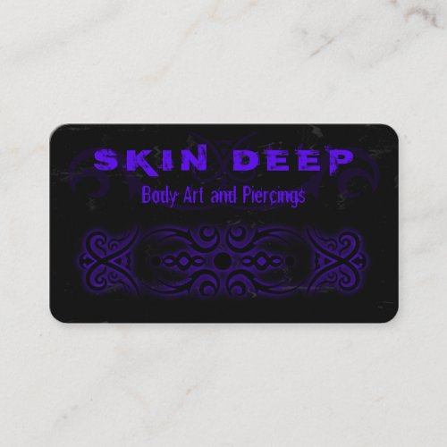 Tribal Tattoo Black and Purple Business Cards