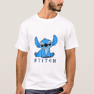 Tribal Tattoo Blue Alien - Cute Polynesian Stitch T-Shirt