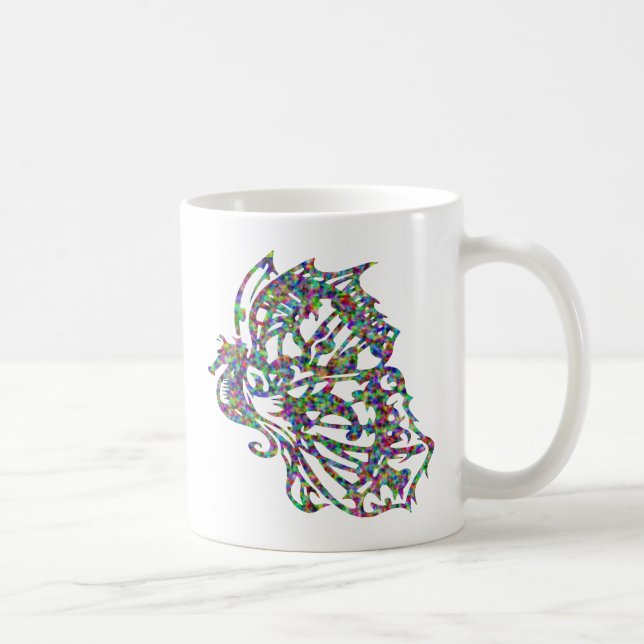 Tribal Tattoo Butterfly Seahorse Coffee Mug (Right)