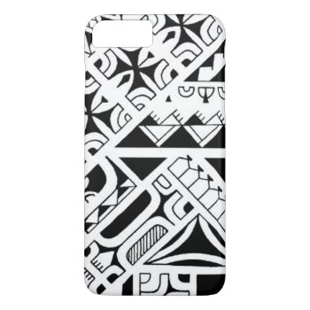 Tribal Tattoo Design In Marquesan Islands Styles Iphone 8 Plus/7 Plus Case by MarkStorm at Zazzle