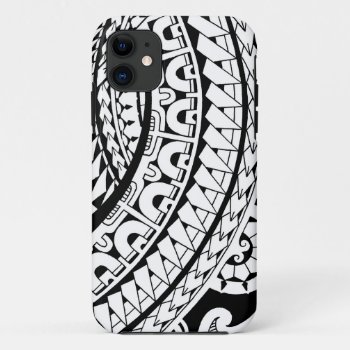 Tribal Tattoo Design In Marquesan Patterns Iphone 11 Case by MarkStorm at Zazzle