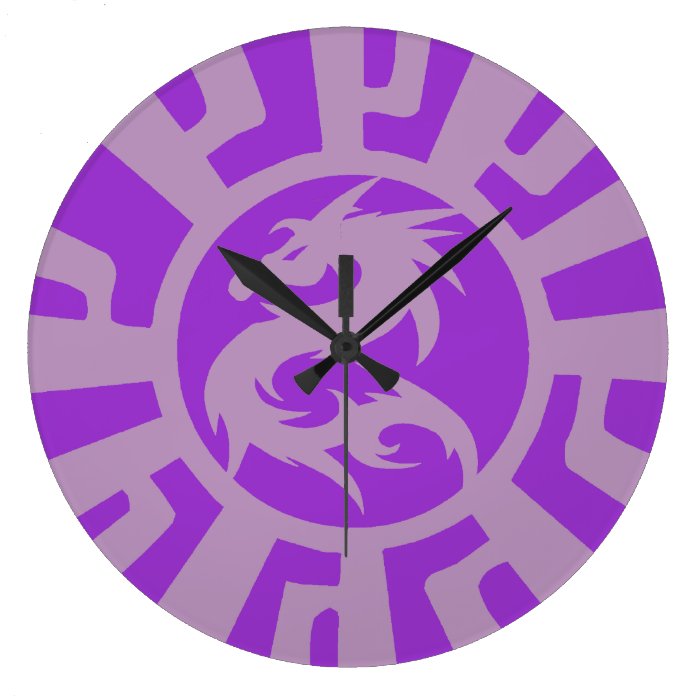 Tribal Tattoo Design Round Wall Clocks