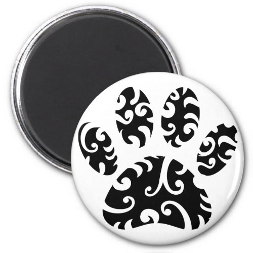 Tribal Tattoo Dog Paw Print  Magnet