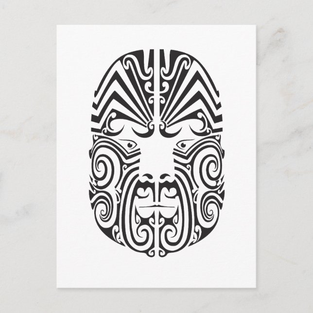 Tribal Tattoo Face Postcard (Front)