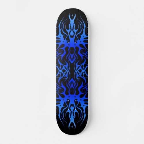 Tribal Tattoo Heart Arteries blue black Skateboard