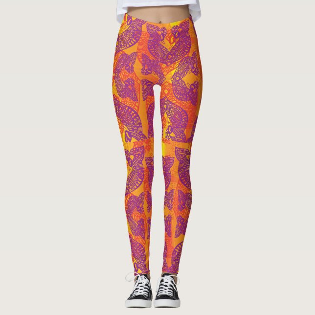 Tribal Tattoo Leggings (Front)