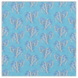 Tribal Tattoo Manatees Ocean Blue Fabric