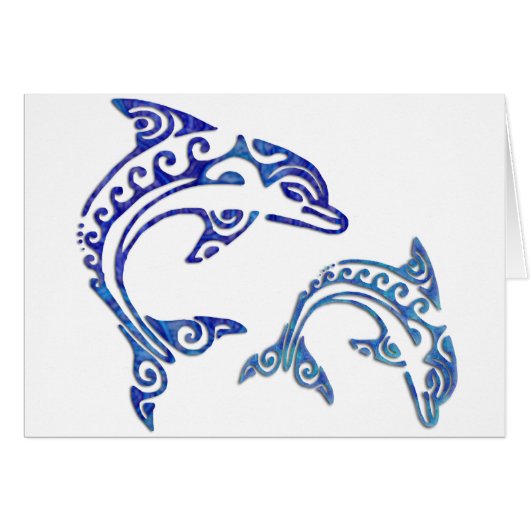 Tribal Tattoo Porpoise Duo (Front Horizontal)