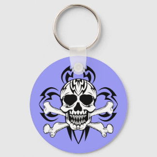 Tribal Tattoo Skull Keychain