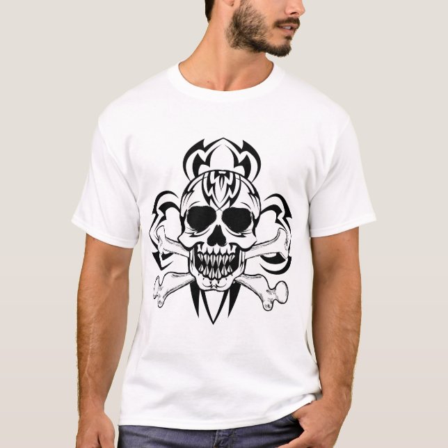 Tribal Tattoo Skull T-Shirt (Front)