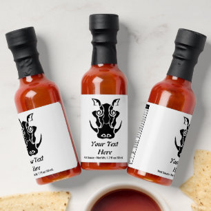 Tribal Tattoo Style Boar Head Hot Sauces