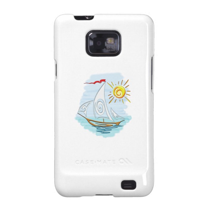 Tribal Tattoo Watercolor Sailboat Samsung Galaxy SII Covers