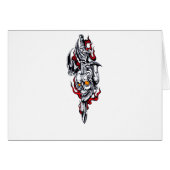 Tribal tattoo with skull (Front Horizontal)