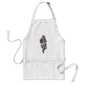 Tribal tattoo with skull adult apron